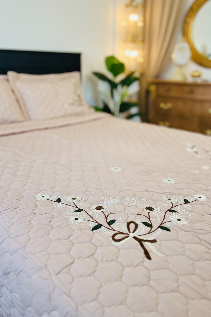 Beige Coverlet - Detail Shot