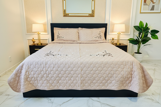 Beige Coverlet - Hotel Luxury Bedroom