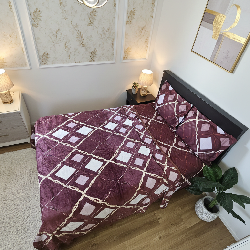 Warm Lightweight Duvet Set – 4 Piece Luxury Bedding Set for All-Season Comfort
