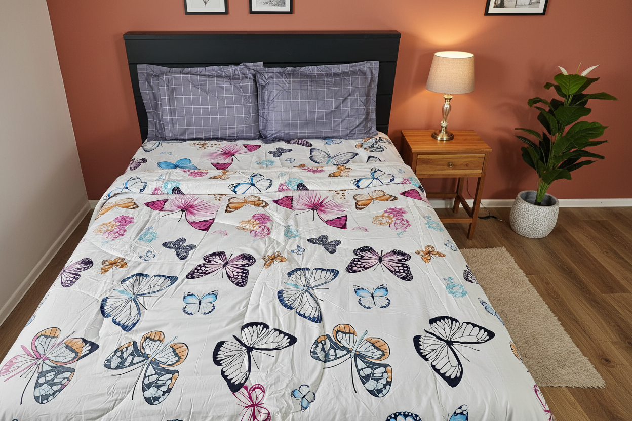 Butterfly Comforter - Terracotta Bedroom