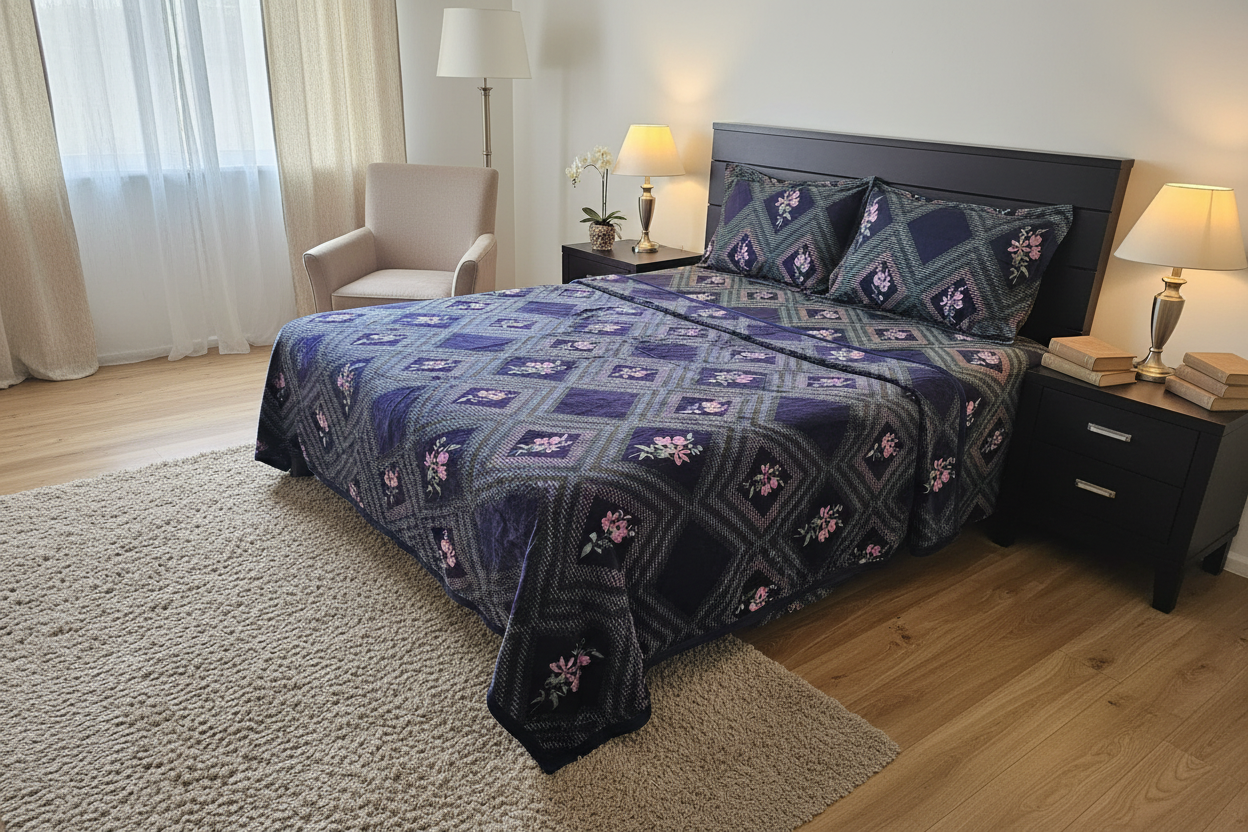 Navy Floral Bedding - Image 3