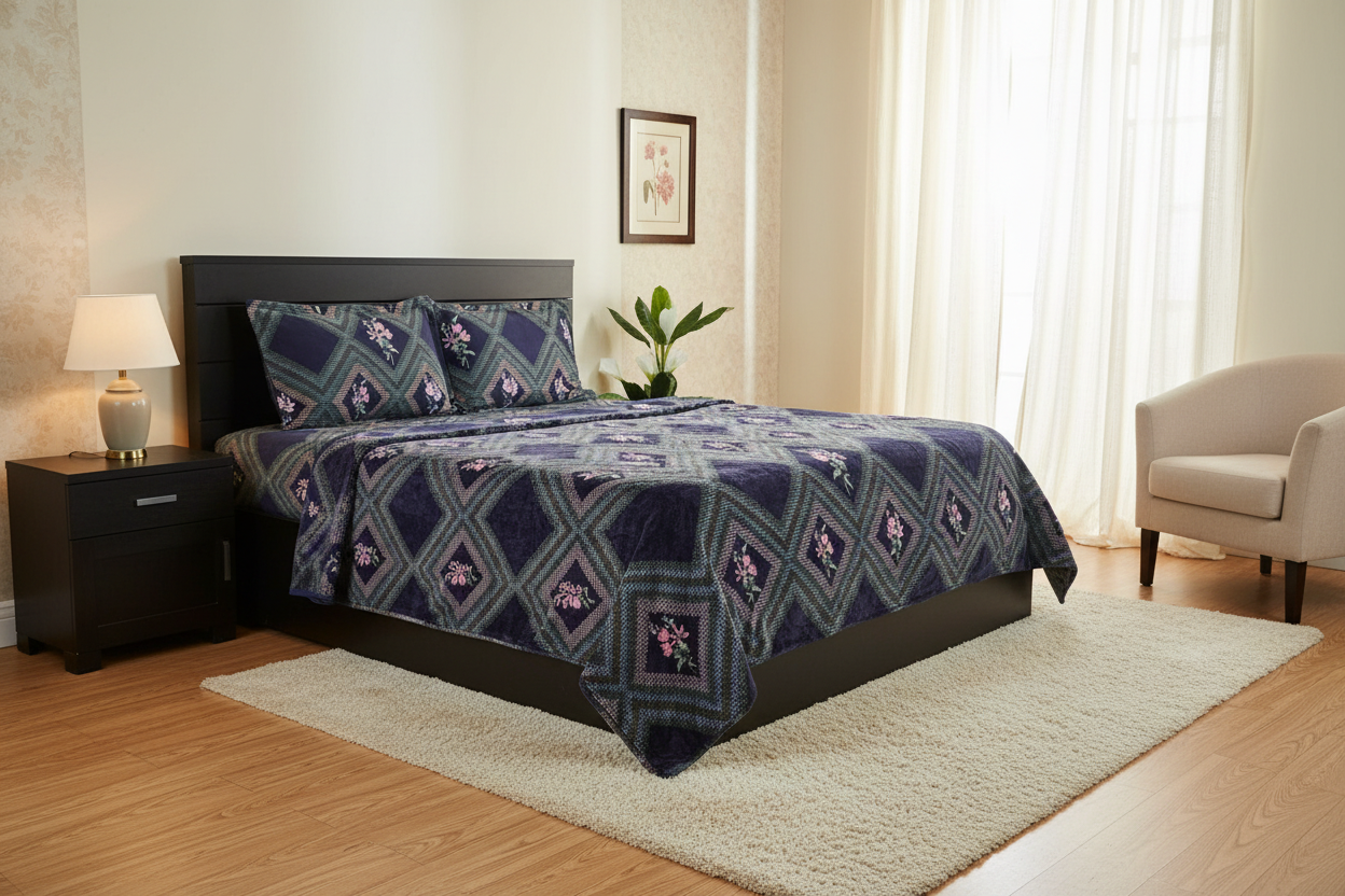 Navy Floral Bedding - Image 5