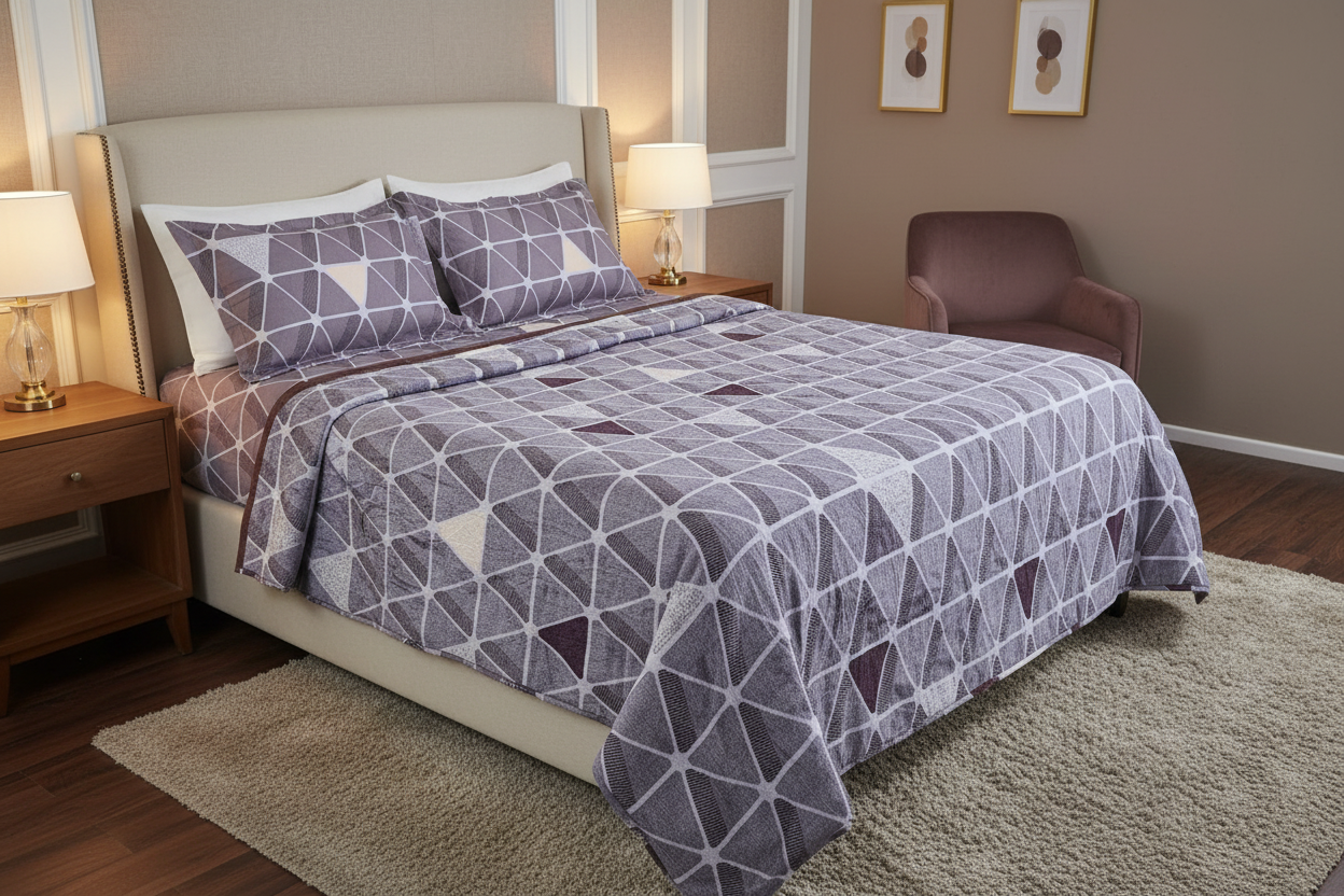 Purple Triangle Bedding - Image 1