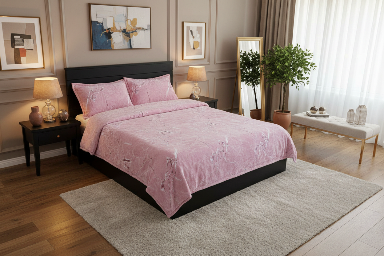Red Marble Bedding - Image 1