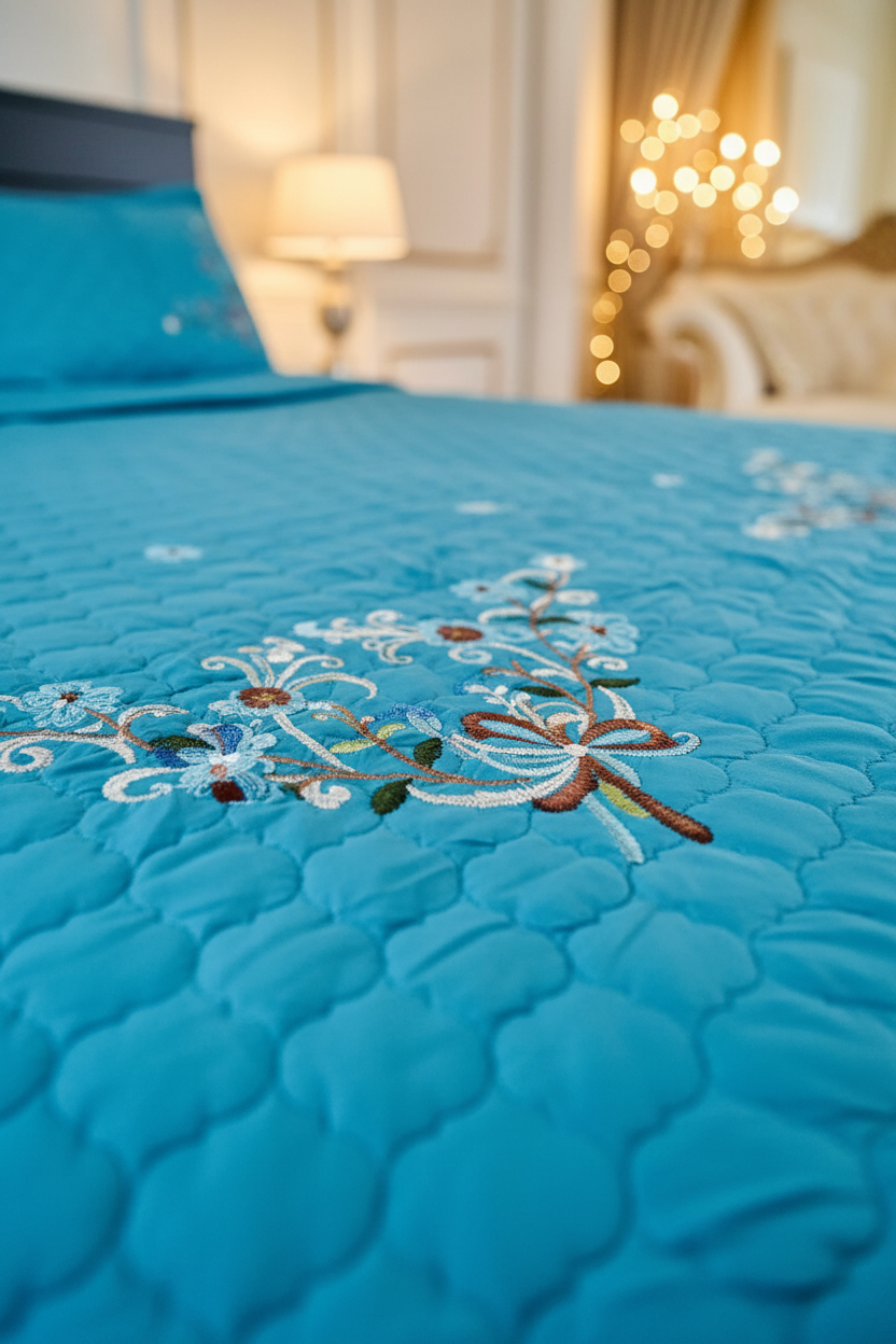 Turquoise Coverlet - Detail Shot